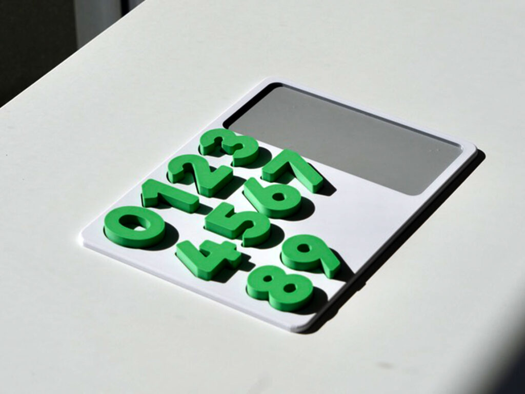 Completed number puzzle with all pieces in place – preschool counting toy for number learning and fine motor development.