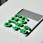 Completed number puzzle with all pieces in place – preschool counting toy for number learning and fine motor development.