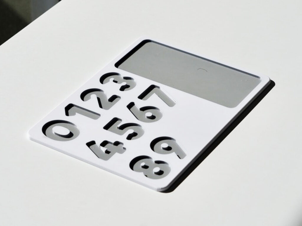 Blank number puzzle base with white and grey tones – Montessori-inspired educational toy for preschoolers.
