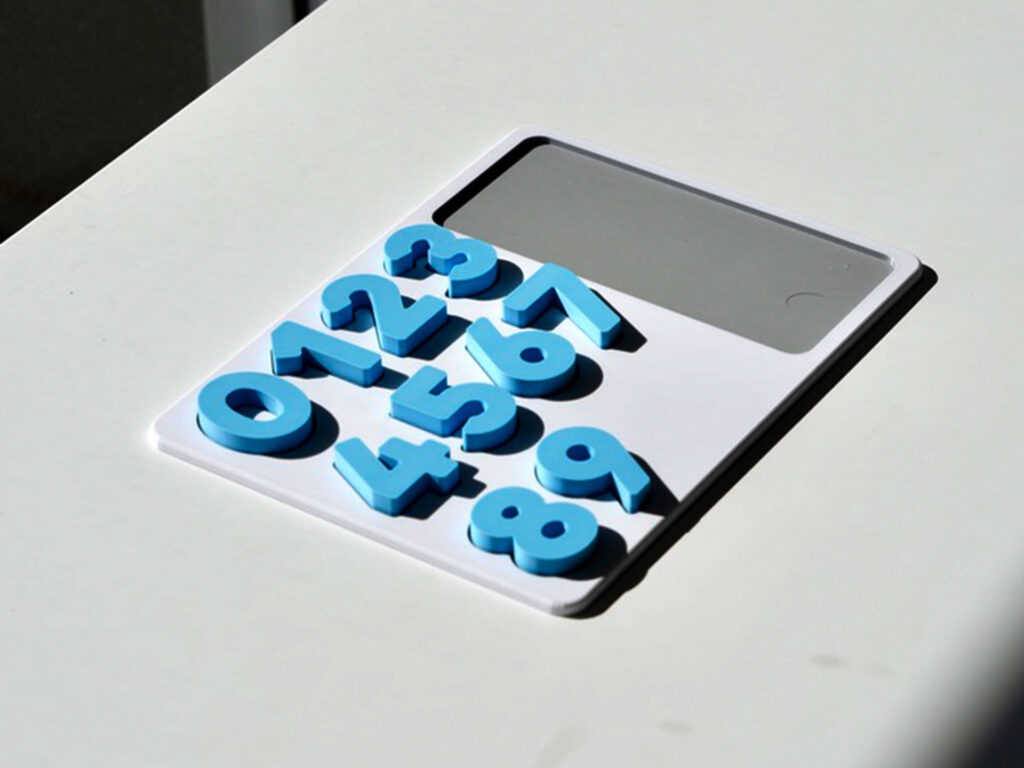 Completed number puzzle with all pieces in place – preschool counting toy for number learning and fine motor development