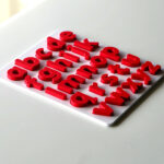 Royal Red lowercase alphabet puzzle for preschoolers – educational toy for early literacy and letter recognition.