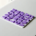 Completed uppercase alphabet puzzle – Australian-made educational toy for preschool letter recognition and phonics practice.